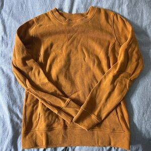 Duluth Trading Co Yellow Crew Neck Sweater Soft Cotton Blend